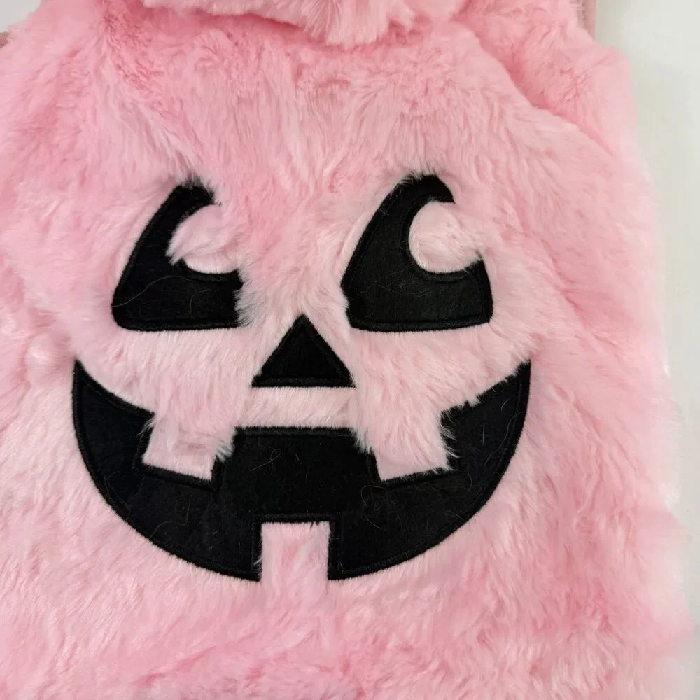 Pink Pup Crew Dog Pet Costume Size Large Pumpkin Halloween Jack O Lantern
